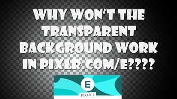 How to get the Transparent Background in Pixlr.com/e when you can