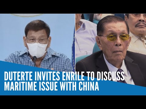 Duterte invites Enrile to discuss maritime issue with China