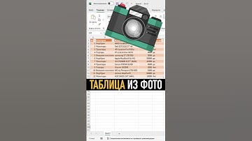 Таблица из фотографии в Эксель