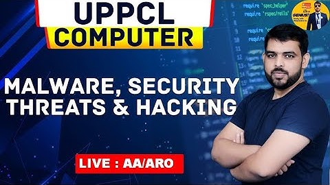 CLASS-23 |MALWARE ,VIRUS SECURITY THREATS & HACKING | CONCEPT CLASS | BY DHEERENDRA PRATAP SINGH SIR