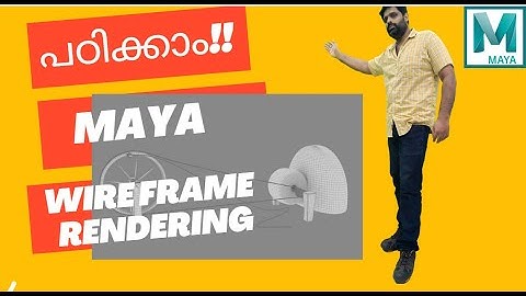 Wire frame Rendering in Maya Malayalam Tutorials