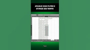 Filtrar dados no Excel
