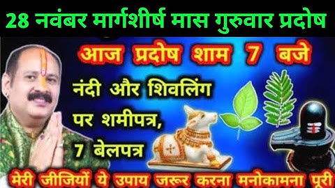 28 नवंबर मार्गशीर्ष मास गुरुवार प्रदोष के 7 विशेष उपाय🚩Pradeep Mishra Ji Ke Upay  #pradosh