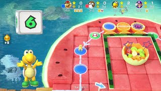 Super Mario Party - Mario Party - 57: Megafruit Paradise - Koopa, Bowser, Waluigi & Monty Mole