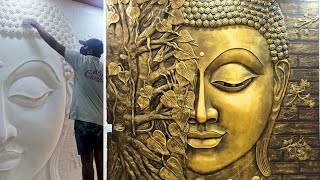 Buddha Wall mural art || Buddha painting || 3D mural art #viral #painting