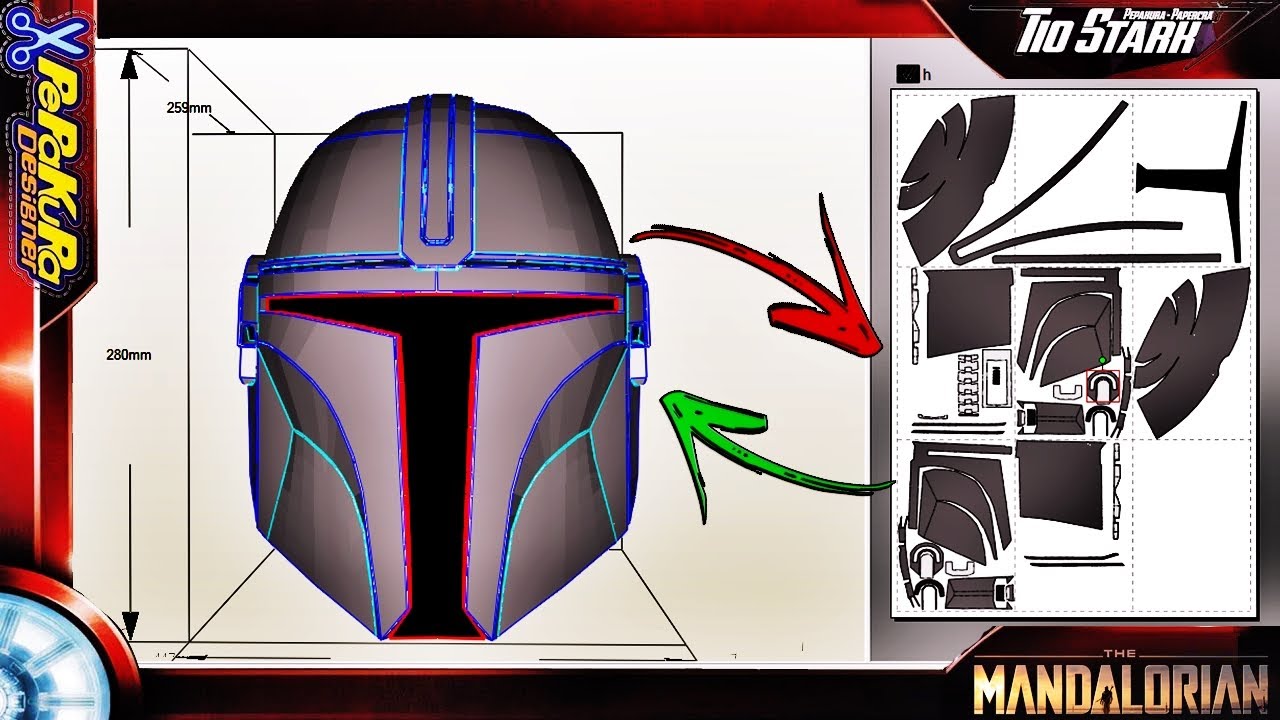 Mandalorian Helmet starwars 自作 Como Fazer um Capacete Mandaloriano DIY - YouTube
