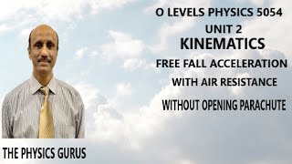 O Levels Physics 5054 Unit 2 Kinematics- Free Fall with Air Resistance Part A
