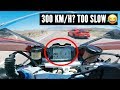 When SPORTBIKES meet SUPERCARS at 300 Km/H [Cars vs Motorcycles pt.1]