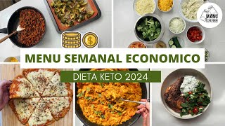 MENU SEMANAL ECONÓMICO DIETA KETO 2024 | MEAL PREP RECETAS KETO 1 SEMANA | Manu Echeverri