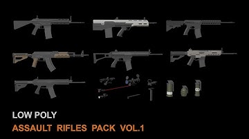 LowPoly - Assault Rifles VOL.1 (1)