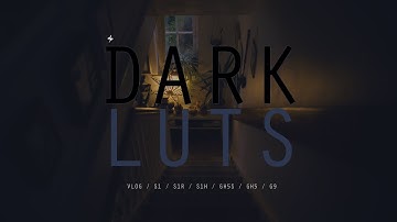 Lumix Vlog Dark LUTS / GH5 / GH5S / G9 / S1 /S1R /S1H