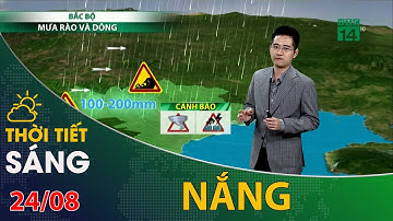 Thời tiết hôm nay 24/08/2021: Bắc Bộ mưa rào và dông | VTC14