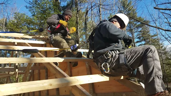 Installing Roof on Lombard Sled Pavilion
