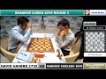 Magnus Carlsen Vs David Navara | Shamkir Chess 2019 Round 3