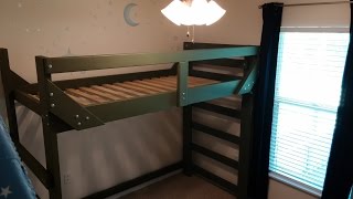 Commentary with pictures of my journey of building a loft bed for my son. I walk through what went right and what went wrong. I used 