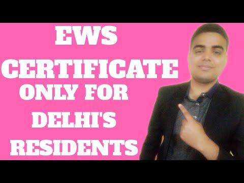 EWS CERTIFICATE | ews certificate for delhi's citizens/ students | how to make ews certificate
