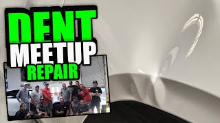 Dent Meetup - PDR Techs Fix Deep Tesla Fender Dent - Paintless Dent Removal by Dent Time  11,316 views 2 years ago 11 minutes, 25 seconds