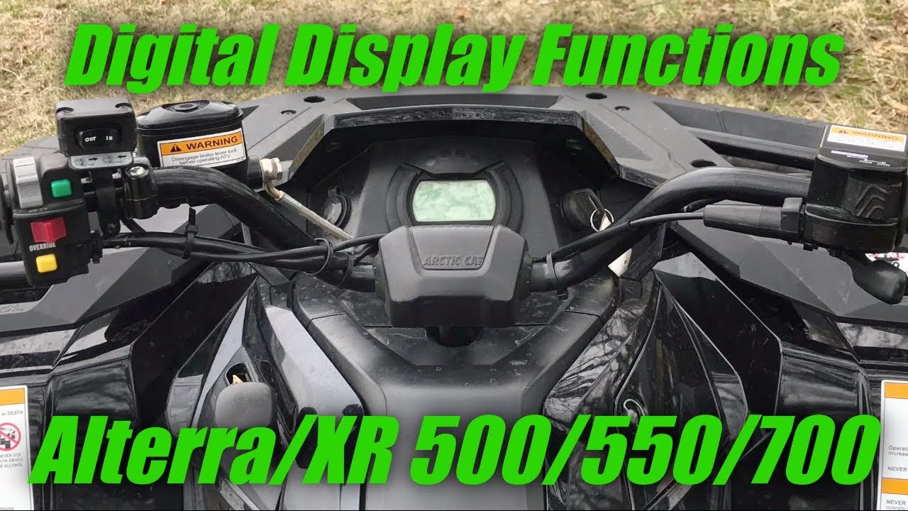 Arctic Cat Alterra Digital Gauge Functions YouTube