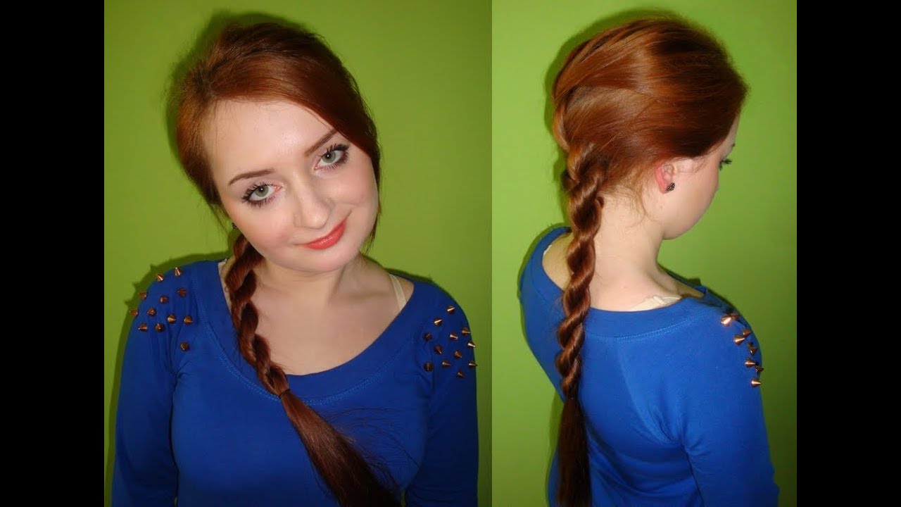 Warkocz dobierany z dwóch pasm - lina