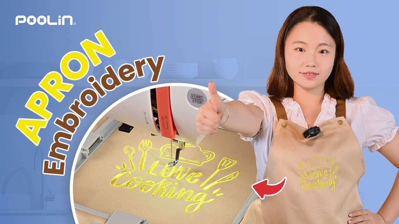 Apron Embroidery Tutorial for Beginners | Easy DIY with Embroidery Machine