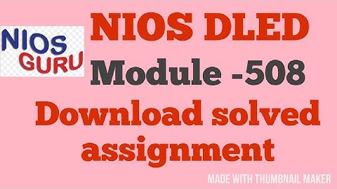 508 solved TMA by NIOS GURU in  Hindi