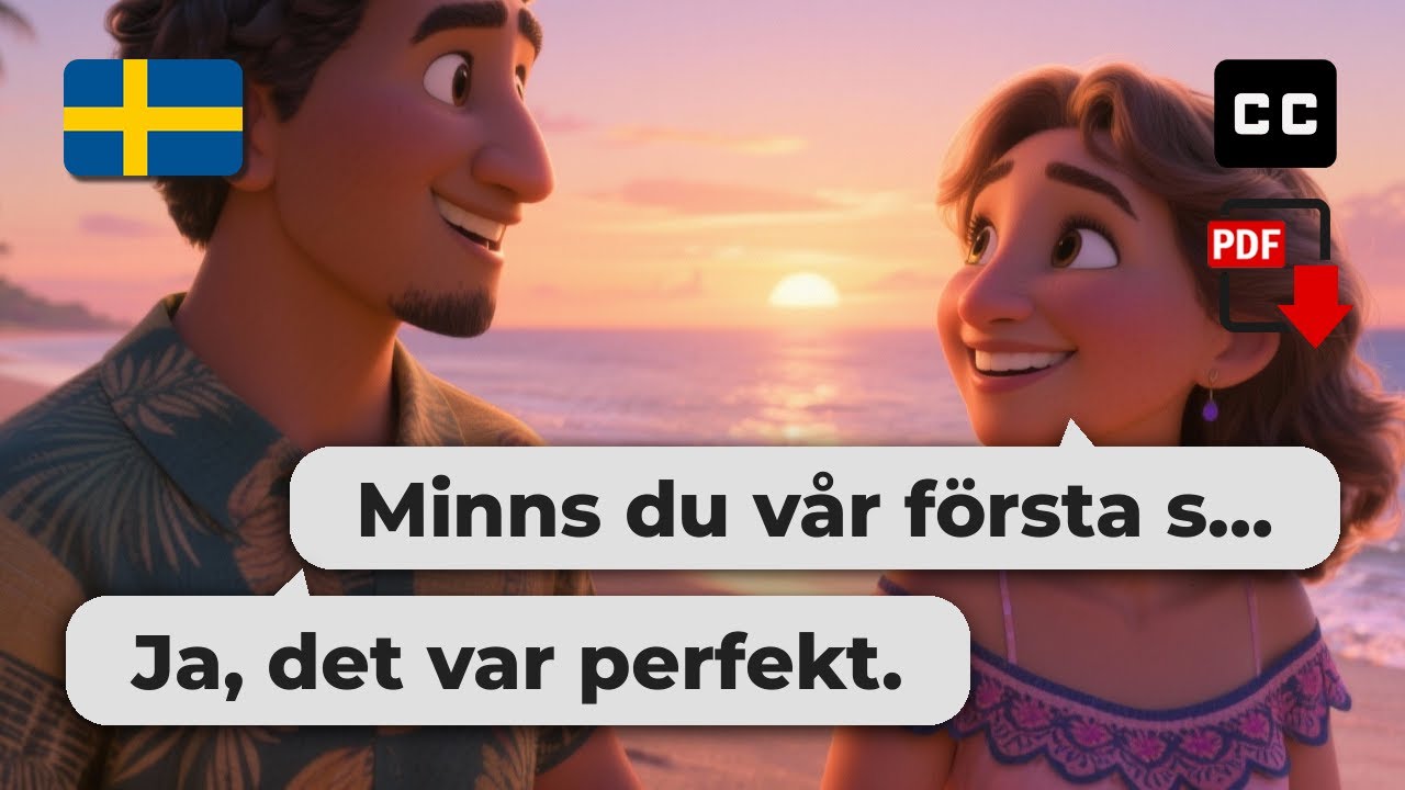 Learn Swedish Easily – 🌅 Beach Walk Conversation for A2–B1 Learners