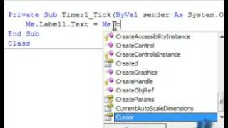 Visual Basic 2008 Position anzeigen