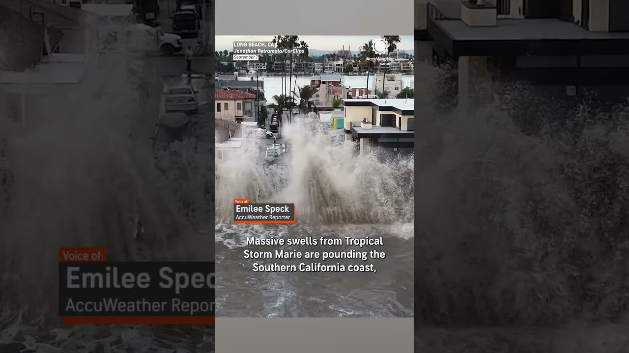 Massive Waves from Tropical Storm Marie Hit California Coast