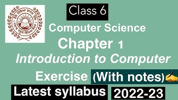 #bestofminds#2022-23#6thclass #latestsyllabus#computersciencepunjab chapter1exercise(withnotes)