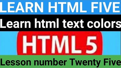 Learn HTML ll Lesson Twenty Five ll Learn hex color ll Oxford Academy