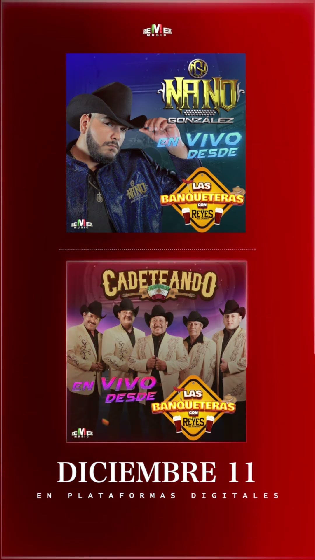 Este miércoles llegan los En Vivo desde #LasBanqueteras de Nano González y Cadeteando ???