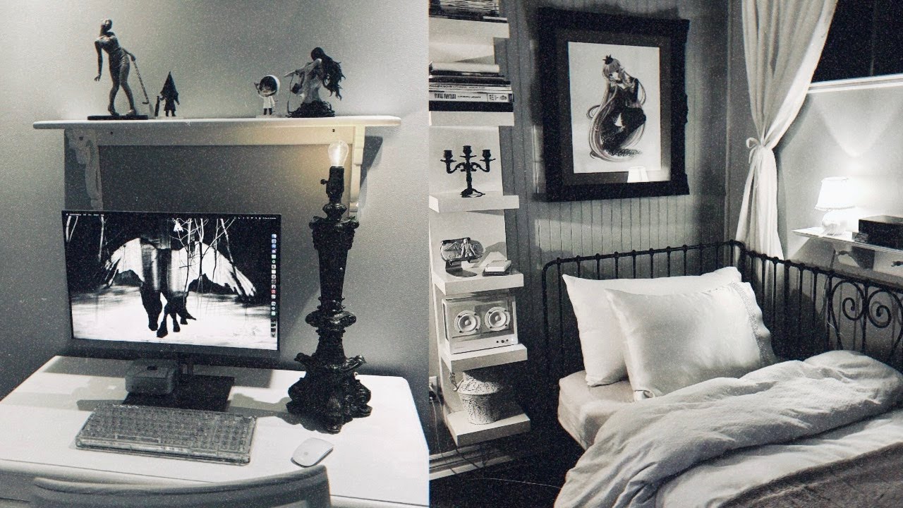 updated room tour: horror video game inspired