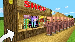 My Sister Opened a Secret DIAMOND Store in Minecraft...