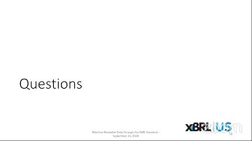 Machine-Readable Data through the XBRL Standard