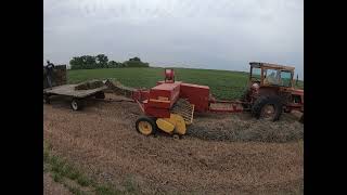 baling grass up in the road ditches