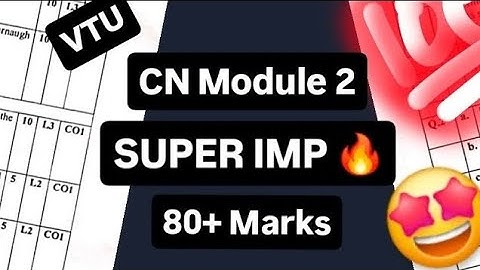 CN MODULE 2 EXAM SUPER IMP 💯🤩 | BCS502 Computer Network | 22 Scheme VTU 5th SEM CSE #vtu #cse #exams