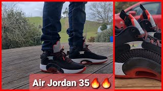 Air Jordan 35 BRed Unboxing (review and on feet) malupet na colorway?