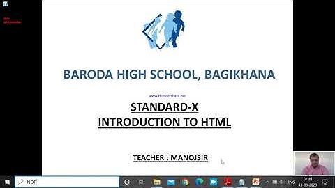 CHAPTER-1 INTRODUCTION TO HTML STD 10 CHAP 1 1