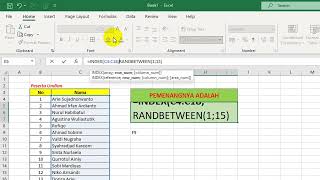 Cara Mencari Pemenang Undian Acak Menggunakan Excel screenshot 4