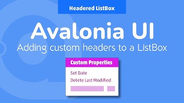 53. Avalonia UI Real World (Keuzelijst met koptekst)