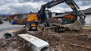 Demolition Of An Old Panel Area And Demolition Of A Large Foundation