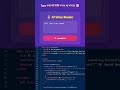 টাইপ করলেই AI বলবে! 🔥 | #html #css #js  #ai  Bangla Tutorial #shorts