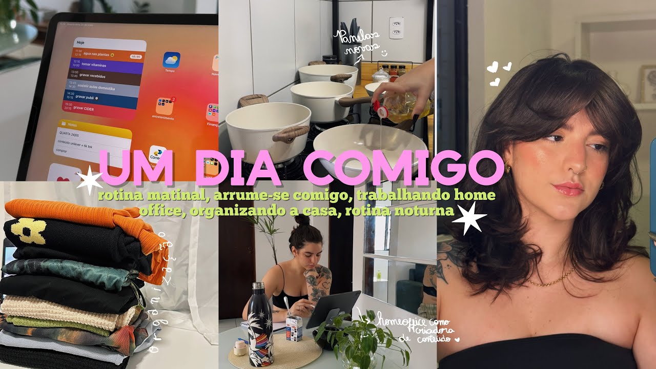 vlog ★ rotina matinal, make que mais uso, trabalhando homeoffice,organização 🧺🐶✨💗