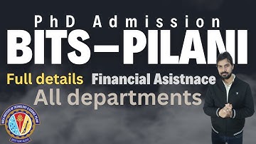 PhD admission 2023 II BITS, Pilani, All departments II Direct Interview for NET/JRF