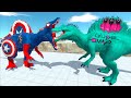 Captain america spinosaurus death run  animal revolt battle simulator