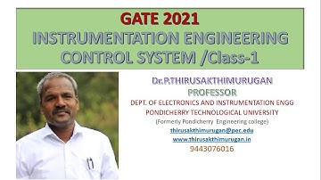 GATE : EEE, ECE and IN Control systems- Control System Class1