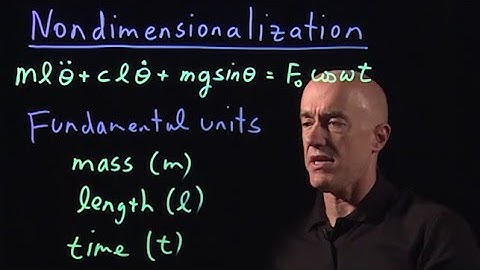 Nondimensionalization | Appendix B | Differential Equations for Engineers
