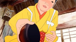 うねる家や人！ダイナミックなアニメーションの連続　『岬のマヨイガ』昔話動画