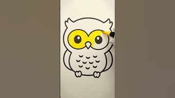 🦉✨ Coloring a Cute Owl | Relaxing #ASMR #Shorts