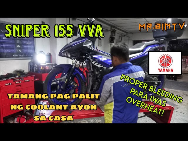 TAMANG PAG PALIT NG COOLANT | TAMANG PAG BLEED NG COOLANT | OVERHEAT PROBLEM SOLVED | SNIPER 155 VVA class=